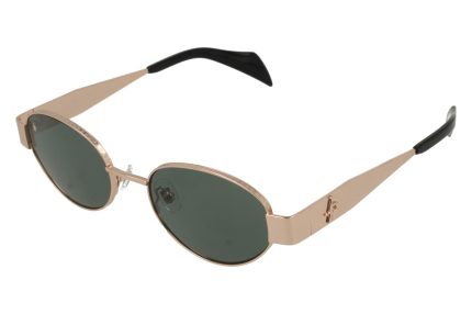 SHINY PINK GOLD FRONT/TEMPLE BLACK PLAST ETIP G 15 LENSES METAL SUNGLASSES