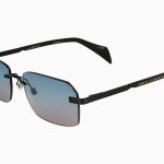 BLACK FRONT/TEMPLE BLACK ETIP BIGR BLU/VIOLET LENS METAL SUNGLASS