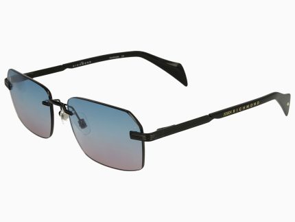 BLACK FRONT/TEMPLE BLACK ETIP BIGR BLU/VIOLET LENS METAL SUNGLASS