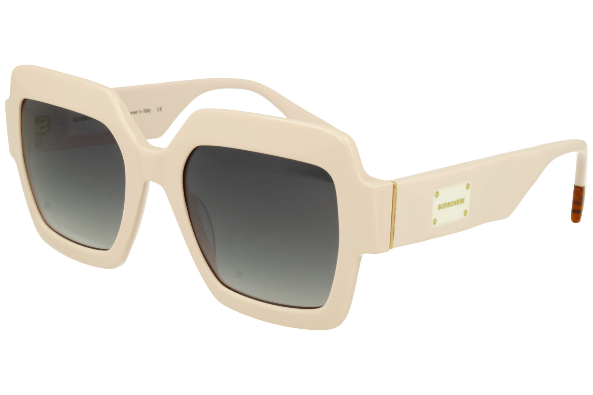 Borbonese BES.7165.03 ROSE PINK FRONT/TEMPLE GR DARK BLUE LENSES PLASTIC SUNGLASSES