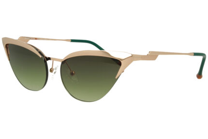 SHINYPINKGOLD+MATT FRONT/TEMPLE OTTANIUM ACETIP GR DRK GREEN LENS METAL SUNGLASS