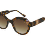 DARK AVANA+CAPPUCCINO FRONT/TEMPLE GR DRK BROWN LENSES PLASTIC SUNGLASSES