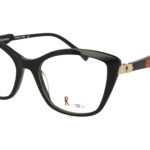 BLACK FRONT BLACK+CREAM TEMPLE  PLASTIC FRAME