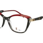 BLACK FANTASY+XTAL DARK RED FRONT BLACK WIRE+XTL DRK RED TEMPLE  PLASTIC FRAME