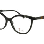 BLACK FRONT BLACK+CREAM TEMPLE  PLASTIC FRAME