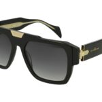 BLACK FRONT BLK/XTAL TEMPLE GR DRK GREY LENSES PLASTIC SUNGLASSES