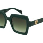 OTTANIO FRONT/TEMPLE GR DARK GREEN LENSES PLASTIC SUNGLASSES