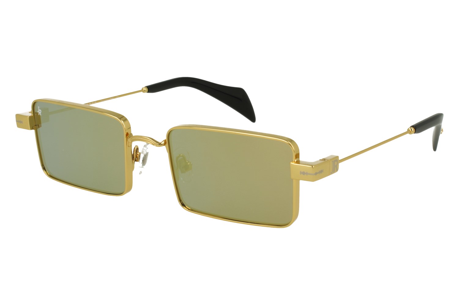 John Richmond RIS.077.14 YELLOW GOLD FRONT/TEMPLE BLACK AC ETIP GOLD MIRR LENSES SUNGLASSES