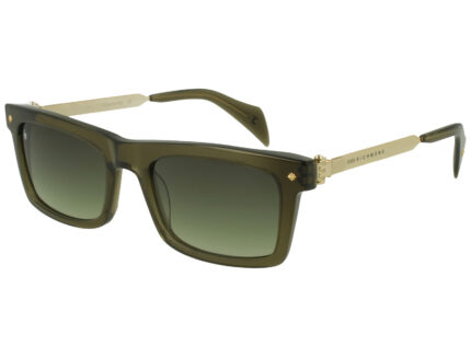 XTAL DARK OLIVE FRONT/ETIP GRAD DARK GREEN LENSES PLASTIC SUNGLASSES
