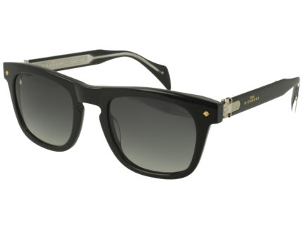 BLACK FRONT BLACK/XTAL TEMPLE  GR DRK GREY LENSES PLASTIC SUNGLASSES