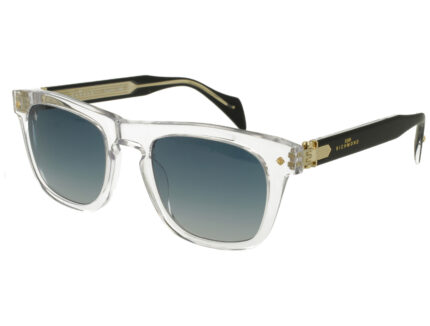 XTAL FRONT BLACK/XTAL TEMPLE  GR DRK BLUE LENSES PLASTIC SUNGLASSES