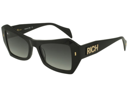BLACK FRONT/TEMPLE  GR DRK GREY LENSES PLASTIC SUNGLASSES