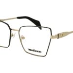 SHINY GOLD+BLACK FRONT AND TEMPLE BLACK AC TIP METAL FRAME