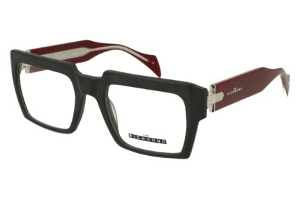 BLACK MATT FRONT FULL BORDEAUX + XTAL INSIDE TEMPLE PLASTIC FRAME