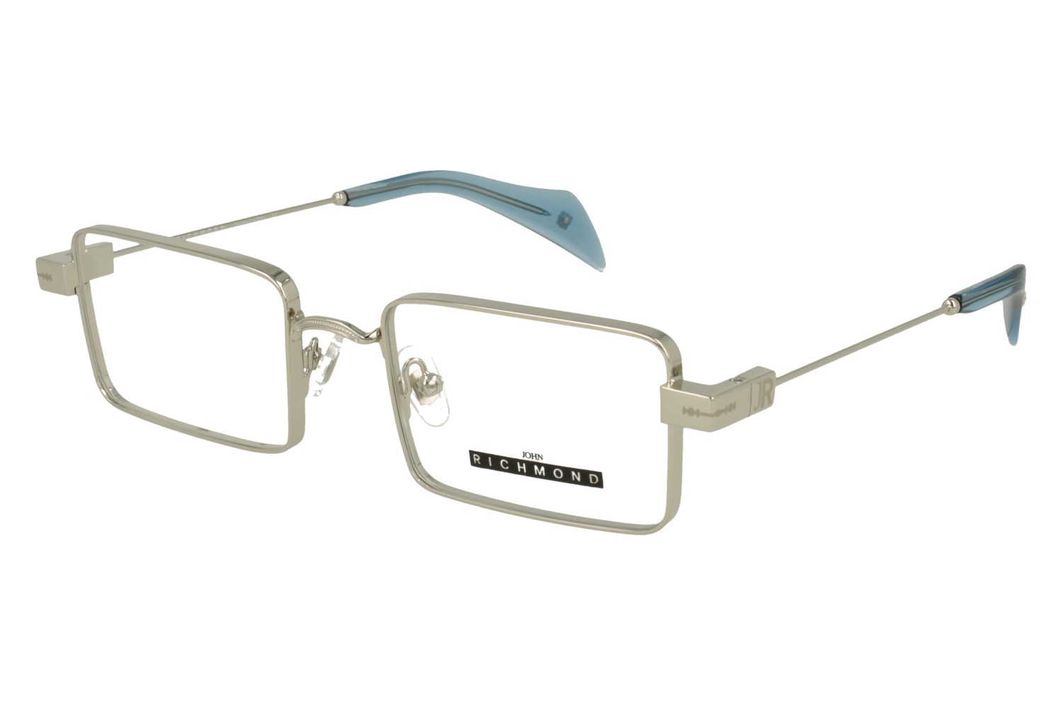 John Richmond RIV.239.08 SILVER FRONT AND TEMPLE BLUE OPALINE AC ETIP METAL FRAME
