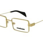 YELLOW GOLD FRONT AND TEMPLE BLACK AC ETIP METAL FRAME