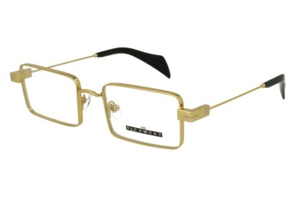 YELLOW GOLD FRONT AND TEMPLE BLACK AC ETIP METAL FRAME