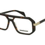 DARK AVANA FRONT/ETIPS SHINY GOLD TEMPLE PLASTIC FRAME