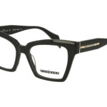 BLACK FRONT AND TEMPLE PLASTIC FRAME