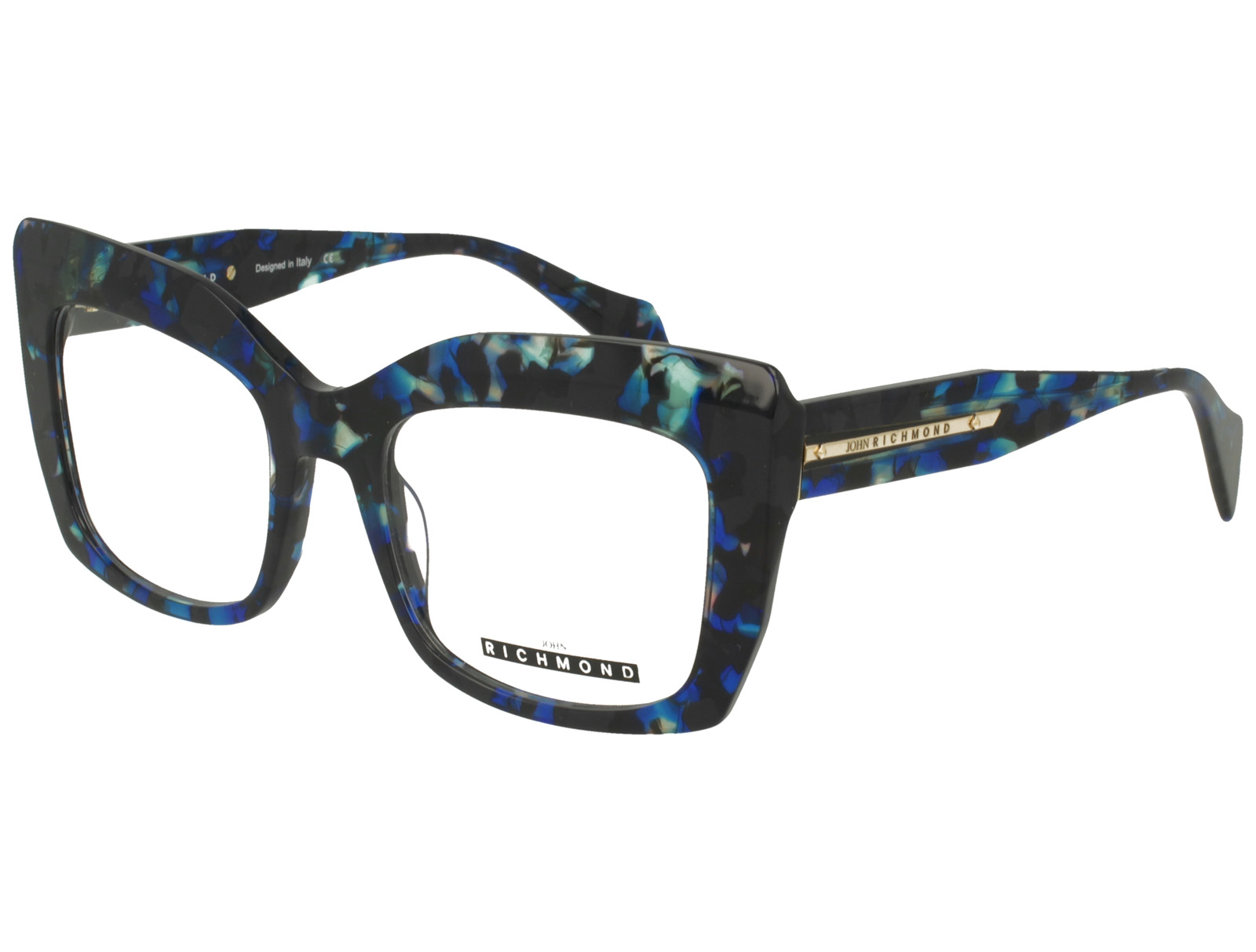 John Richmond RIV.249.02 AVANA DRK BLUE MULTI FRONT AND TEMPLE PLASTIC FRAME