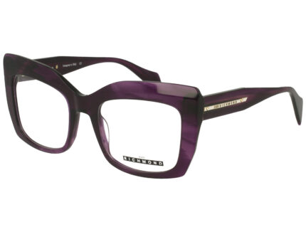 PURPLE STRIPED  FRONT AND TEMPLE PLASTIC FRAME