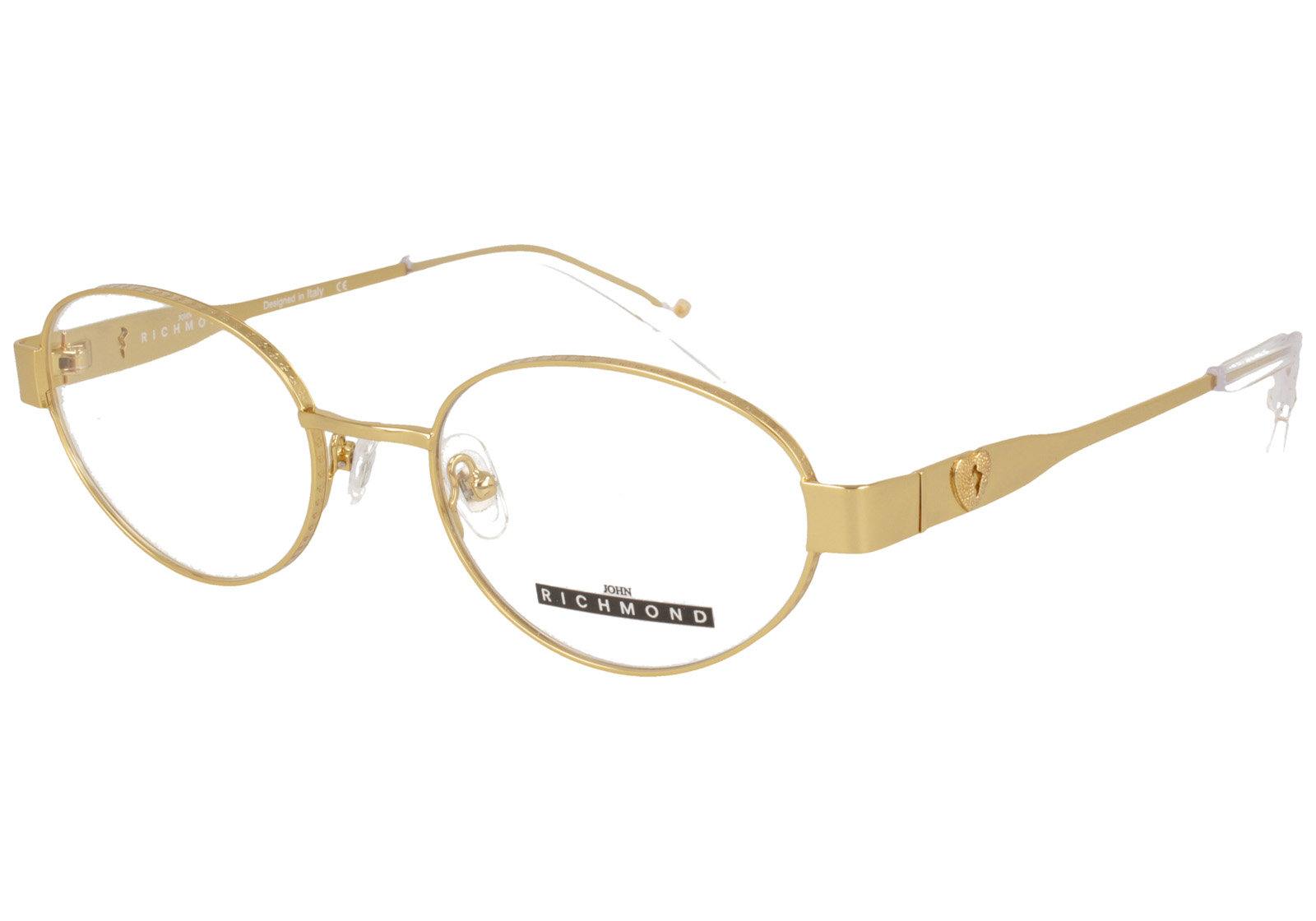 John Richmond RIV.252.12 YELLOW GOLD FRONT/TEMPLE XTAL ETIPS METAL FRAME