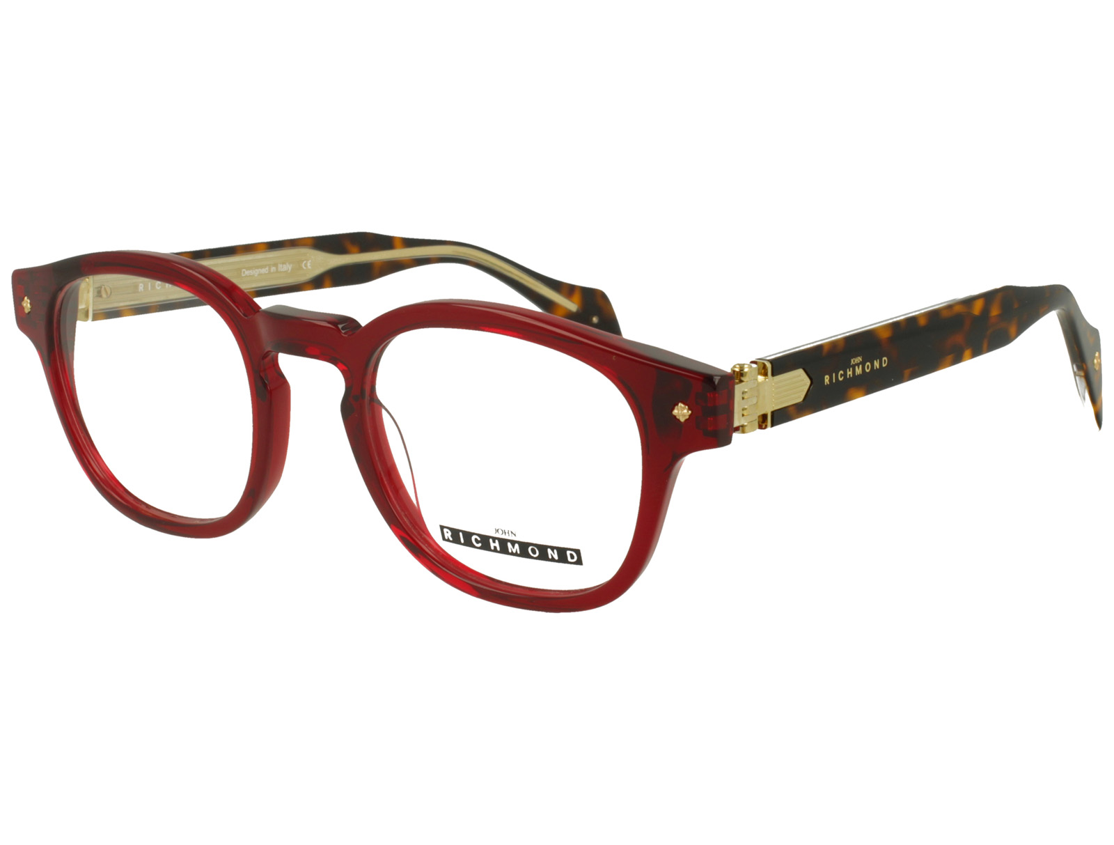 John Richmond RIV.254.05 XTAL DARK RED FRONT AVANAXTAL TEMPLE PLASTIC FRAME