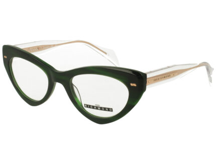 DARK GREEN STRIPED FRONT XTAL TEMPLE  PLASTIC FRAME