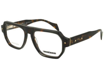 DARK AVANA FRONT AND TEMPLE + 24K GOLD PLATED PLASTIC FRAME