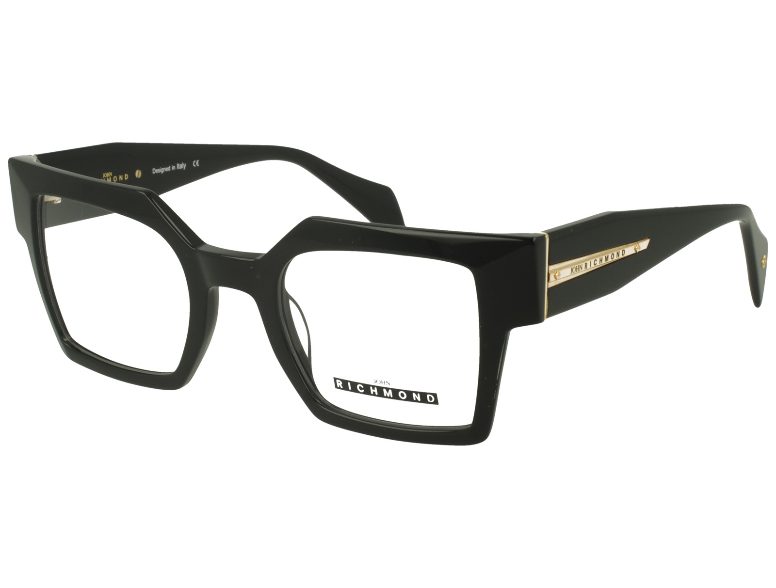 John Richmond RIV.263.00 BLACK FRONT AND TEMPLE PLASTIC FRAME