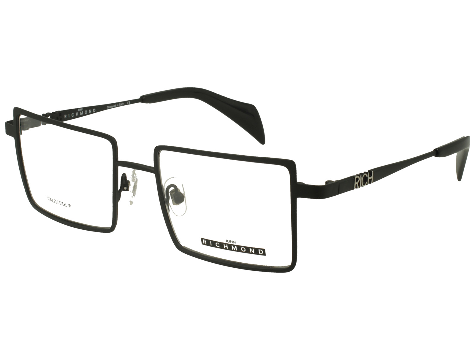 John Richmond RIV.264.01 ALL BLACK DEMI MATT FRONT DARK AVANA AC FRONT/ETIP METAL FRAME
