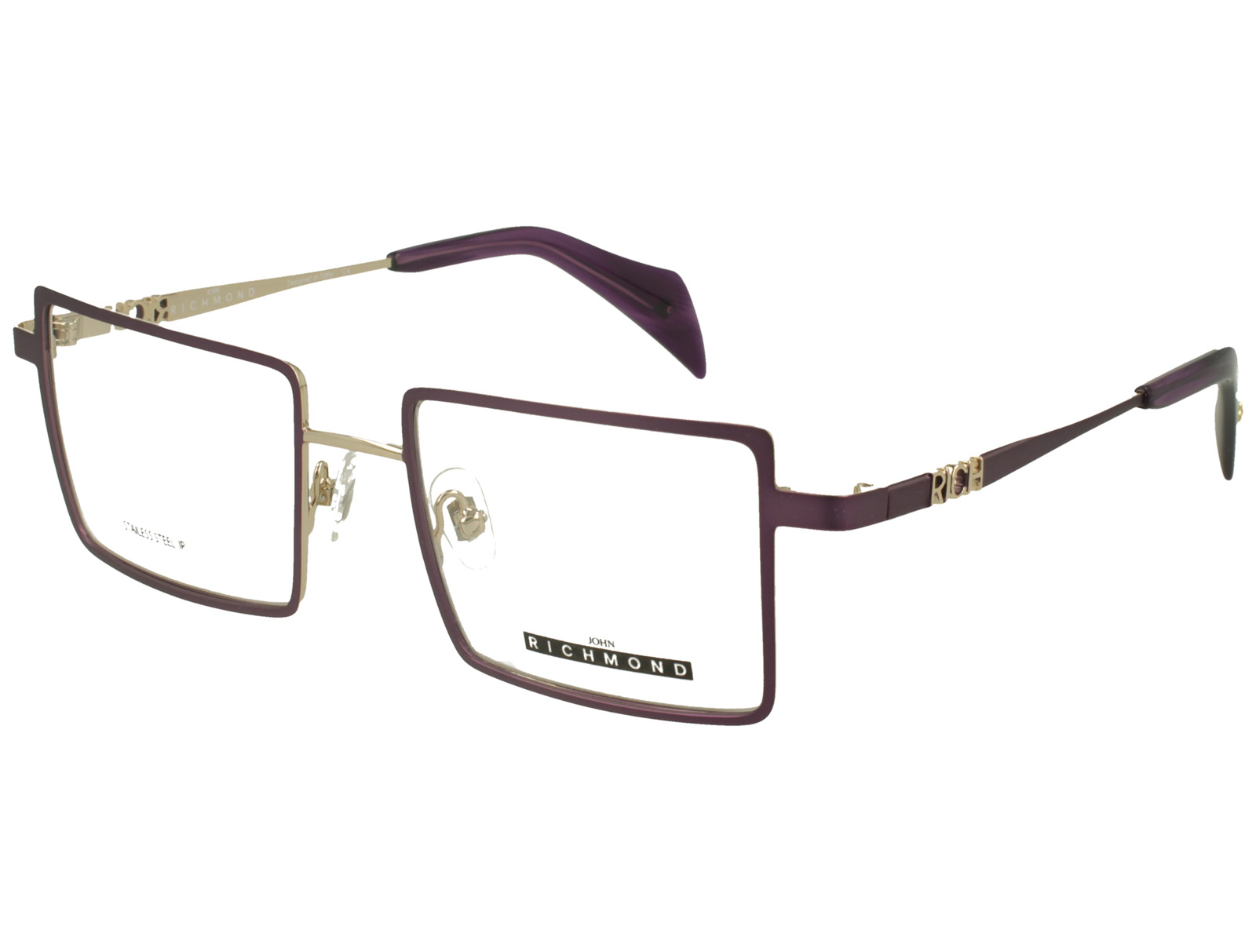 John Richmond RIV.264.12 SHINY GOLD+AL PURPLE FRONT PURPLE STRIPED AC FRONT/ETIP METAL FRAME