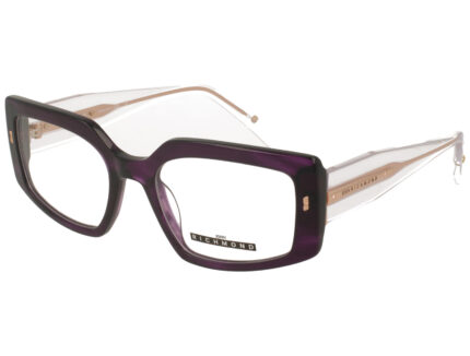 PURPLE STRIPED FRONT XTAL TEMPLE  PLASTIC FRAME