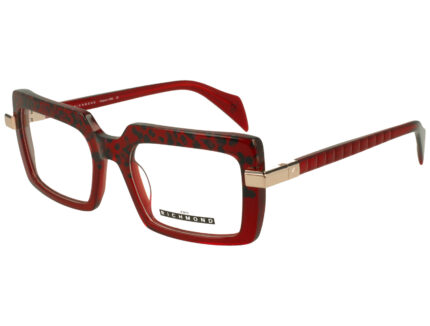 GRADIENT RED FANTASY FRONT XTAL DARK RED TEMPLE  PLASTIC FRAME