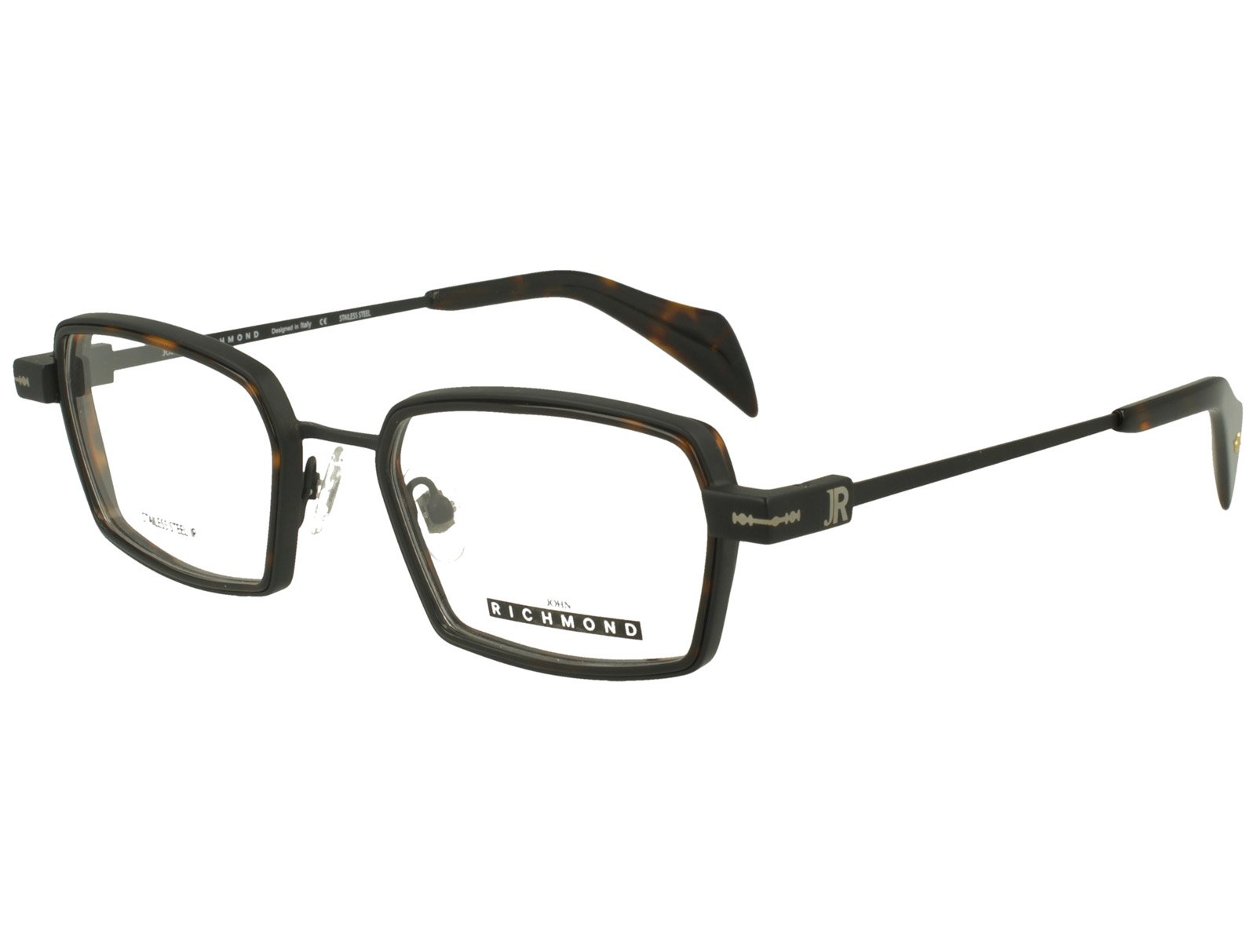 John Richmond RIV.267.00 BLACK MATT FRONT DARK AVANA AC FRONT/ETIP METAL FRAME