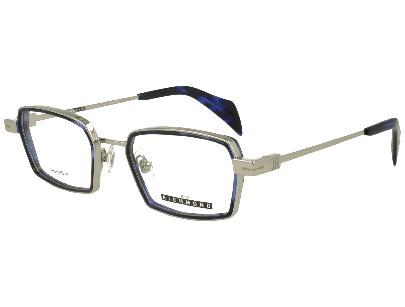 John Richmond RIV.267.08 SILVER FRONT AVANA BLU AC FRONT/ETIP METAL FRAME