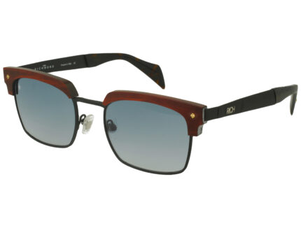 BLACK MATT FRONT/TEMPLE DRK AVANA MATT ETIPS GR BLUE LENSES METAL SUNGLASS
