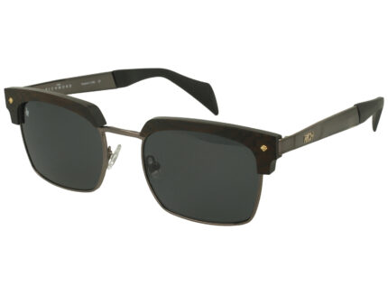 GUN MATT+BLK FRONT/TEMPLE BLK MATT ETIPS FULL DRK GREY METAL SUNGLASSES