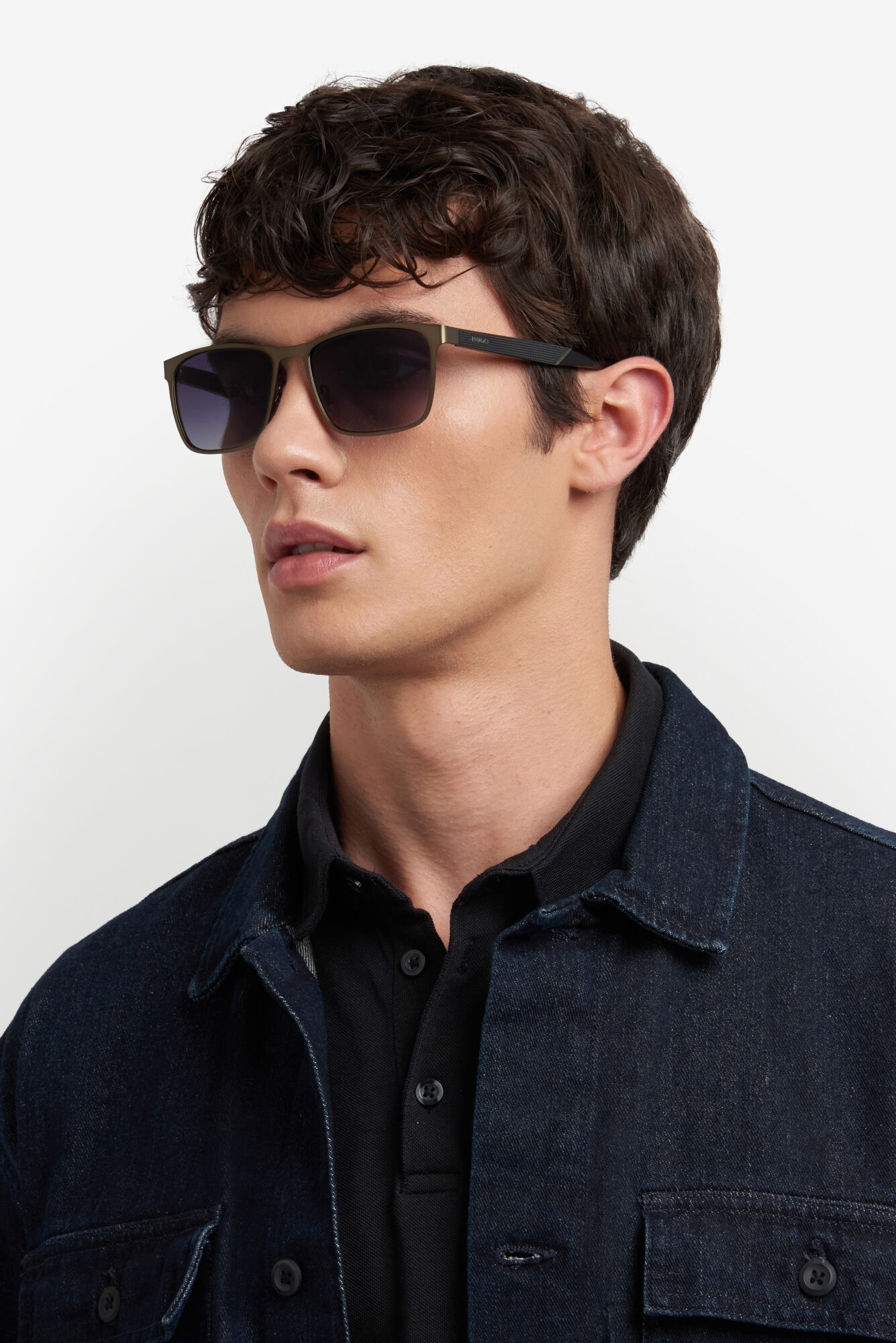 HUGO - HG 1328/S MATTE RUTHENIUM BLACK 1 Occhiale HUGO da Sole Uomo 1