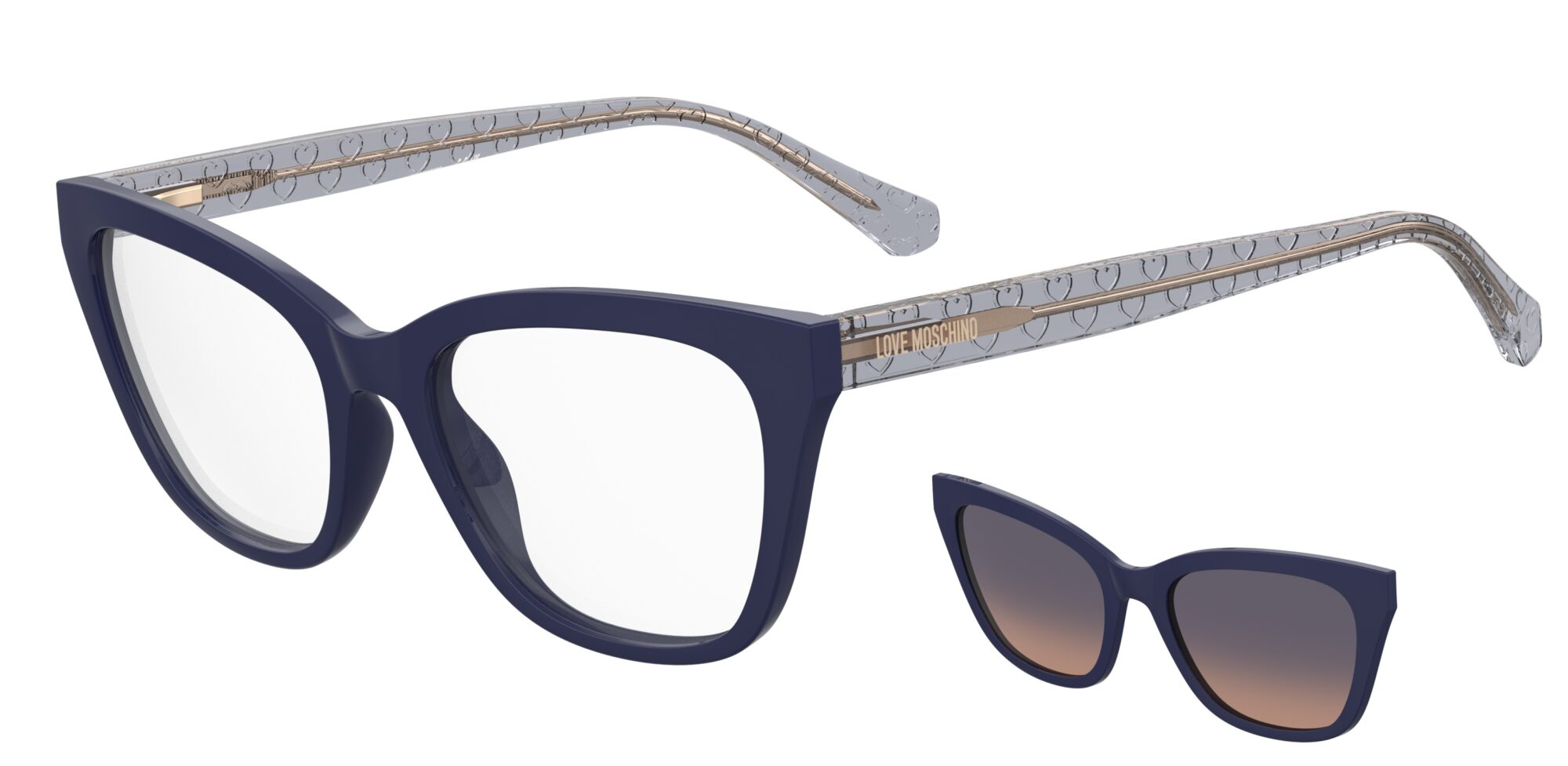 MOSCHINO LOVE - MOL071/CS BLUE 1 Occhiale MOSCHINO LOVE da OPT + CLIP-ON Donna 1