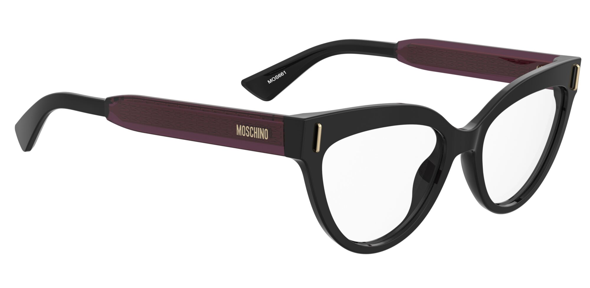MOSCHINO - MOS661 BLACK BURGUNDY 1 Occhiale MOSCHINO da Vista Donna 1