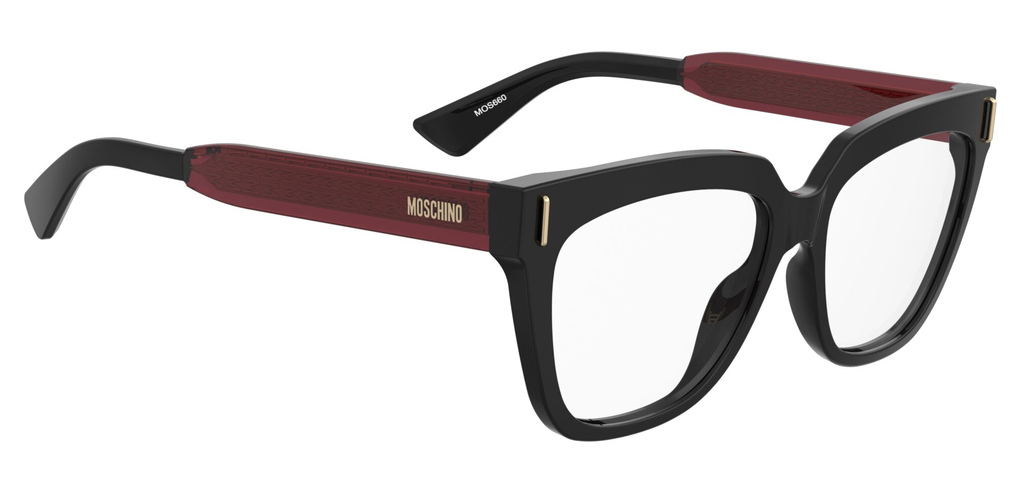 MOSCHINO - MOS660 BLACK BURGUNDY 1 Occhiale MOSCHINO da Vista Donna 1