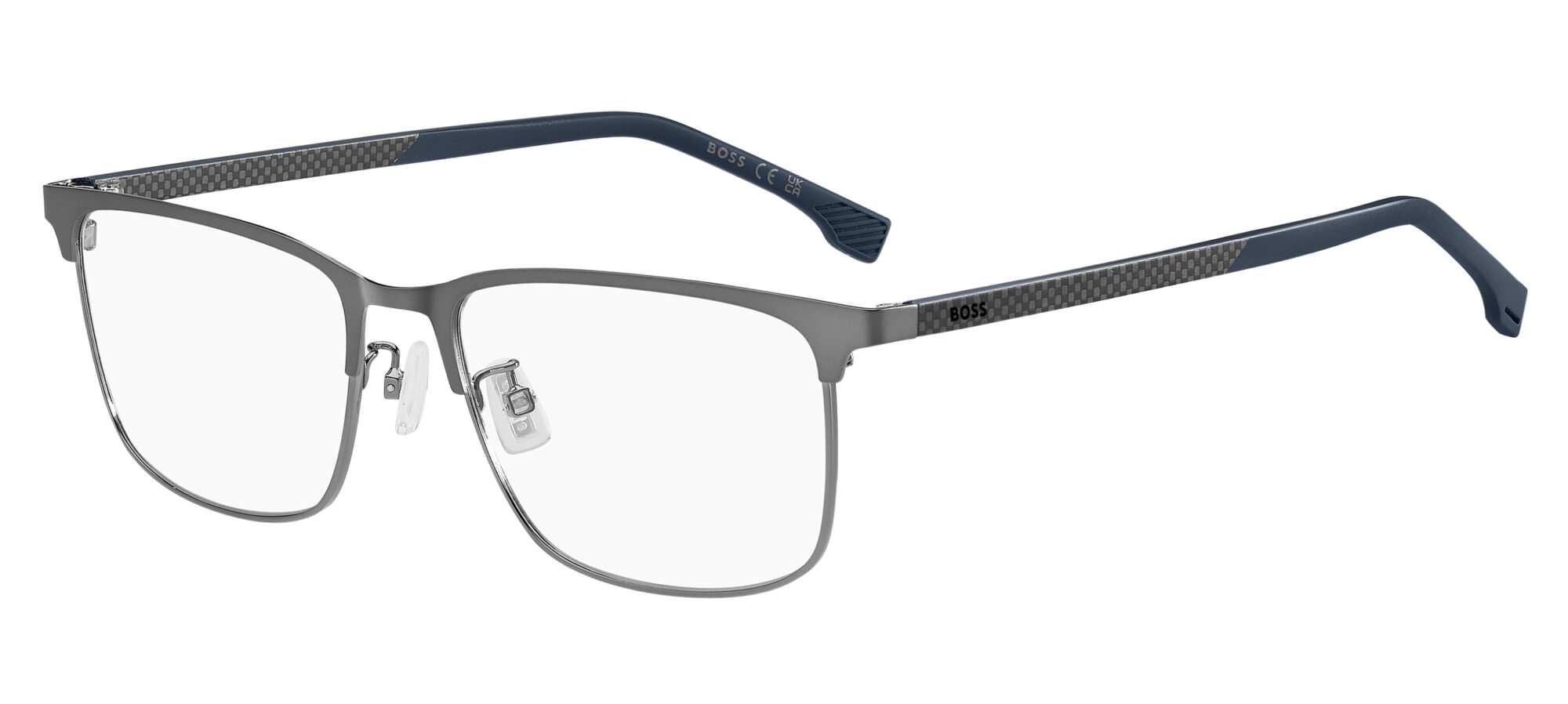 HUGO BOSS - BOSS 1802/F MATTE DARK RUTHENIUM BLUE 1 Occhiale HUGO BOSS da Vista Uomo 1